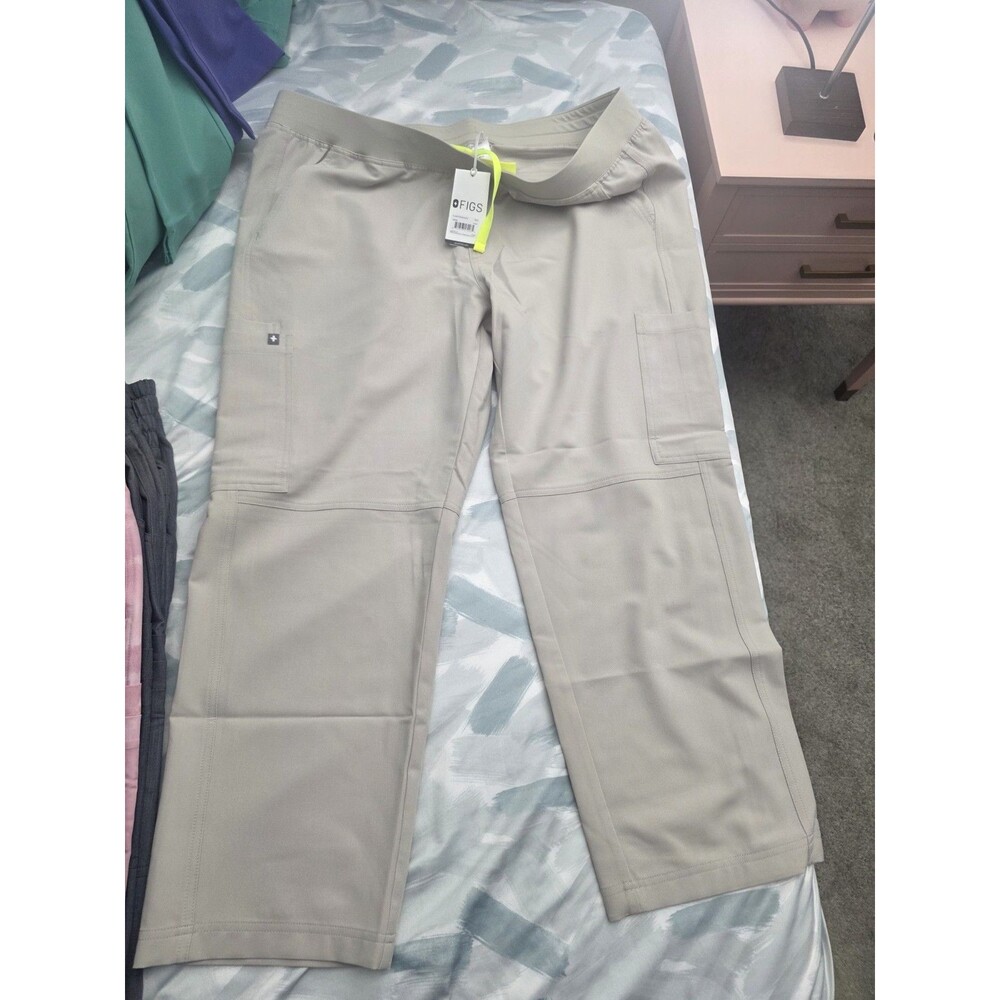 FIGS Scrub Kade Pants Womens 3XLP Light Blue Cargo Stretch Technical Collection